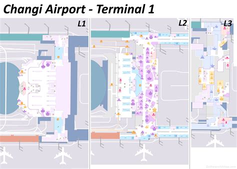 Changi Airport Terminal 1 Map | Singapore - Ontheworldmap.com