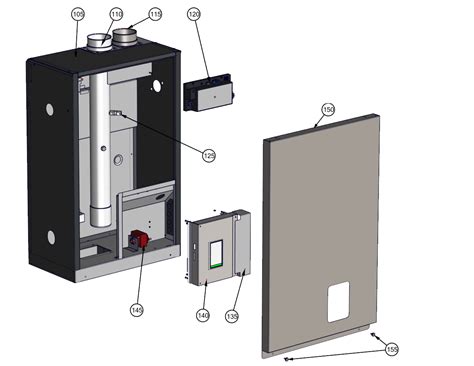 Parts breakdown diagram of IBC Technologies' SL 85 G3 and SL 115 G3 boilers