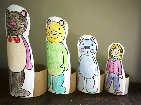 Use these puppets to retell the story of Goldilocks and the Three Bears ...