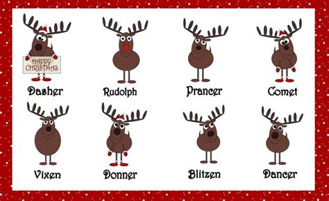 نتيجة بحث الصور عن santa's reindeer names | Santa and reindeer, Santa ...