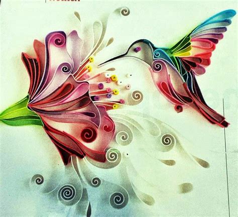 Hummingbird. Would be a cool tattoo Arte Quilling, Paper Quilling ...