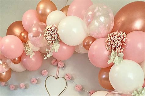 Pink Rose Gold Balloon Arch Garland Birthday Baby Celebration | Etsy