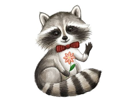 Cute raccoon by REDSTONE on Dribbble