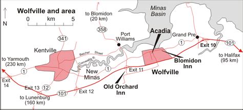 Location of Acadia University - Earth and Environmental Science