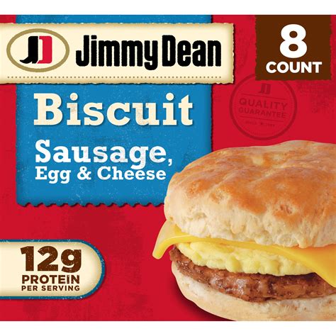 Jimmy Dean Frozen Biscuit Breakfast Sandwich - Sausage, Egg & Cheese ...