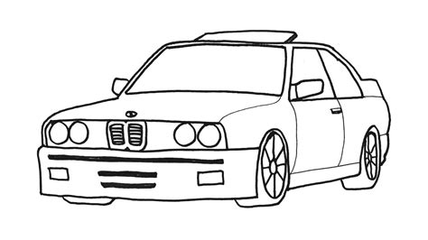 Car Outline Drawing Bmw