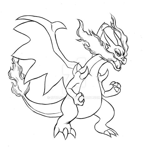 Pokemon Coloring Pages Mega Charizard X at GetColorings.com | Free ...