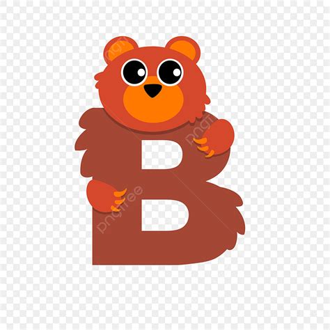 Alphabet Letter B PNG Transparent, Letter B Cartoon Cute Animal ...