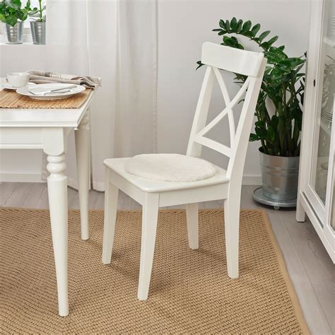 STEIVOR sheepskin chair pad, off-white, 35 cm - IKEA