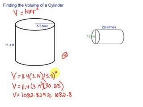 Volume of a Cylinder - YouTube