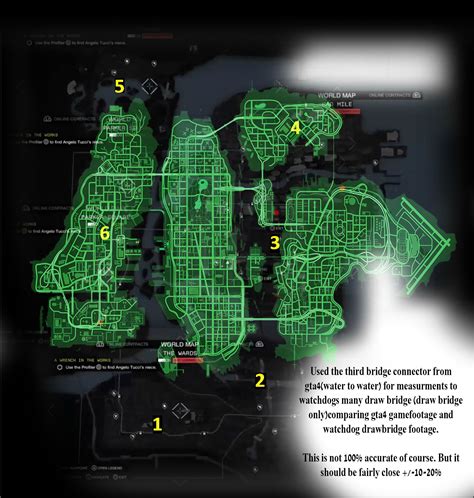 Watch Dogs Map Compared to GTA 5, GTA 4 & Chicago