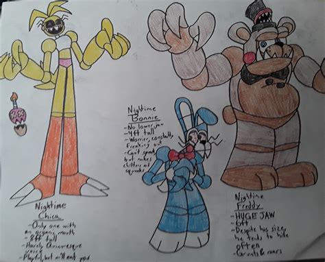 Nightime/Nightmare Toy Animatronics (Freddy, Bonnie, and Chica) : r ...