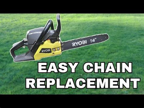 Easiest Way to Replace Ryobi Chainsaw Chain - YouTube