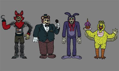 Can you guy's help me find fnaf art that depicts the animatronics as ...