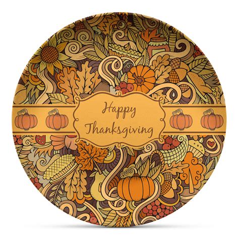 Thanksgiving Microwave Safe Plastic Plate - Composite Polymer ...