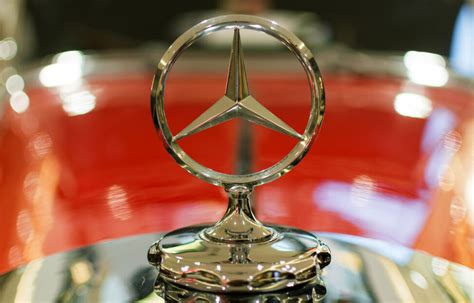 The Mercedes-Benz logo on a classic car | Copyright-free photo (by M ...