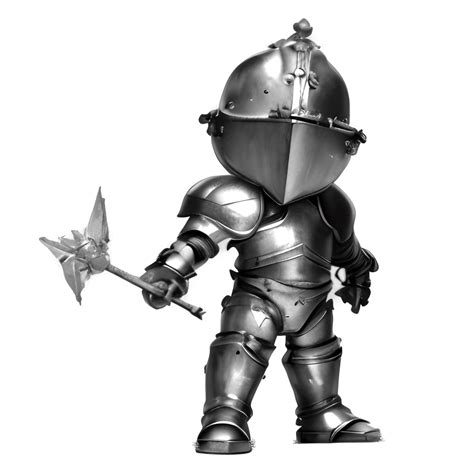 Knight in Silver Armor · Creative Fabrica