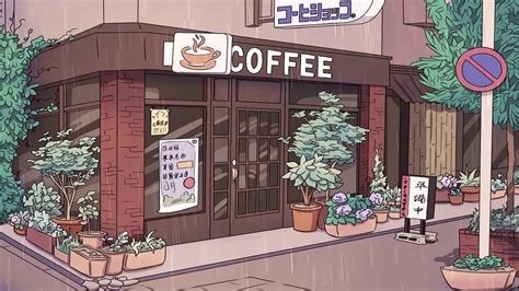 Aesthetic Anime Coffee Shop