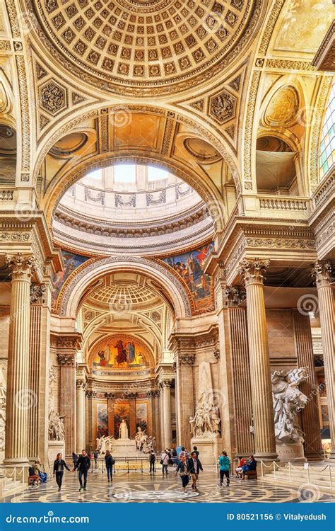 Inside, Interior of - the Pantheon in Paris. Editorial Photo - Image of ...