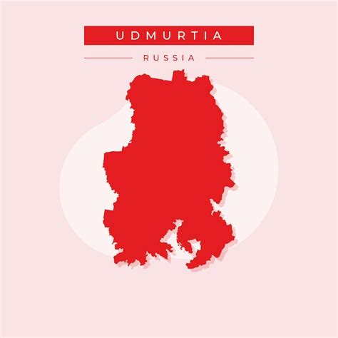 Premium Vector | Vector illustration vector of Udmurtia map Russia