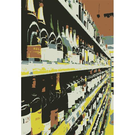 Wine selection on shelf | Free SVG