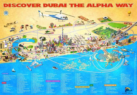 Dubai places to visit map - Dubai points of interest map (United Arab ...