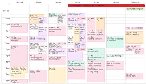 Harvard College Student Blog · schedule