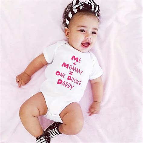 Newborn Infant cute Baby Girl Short Sleeve Letter Romper Jumpsuit ...