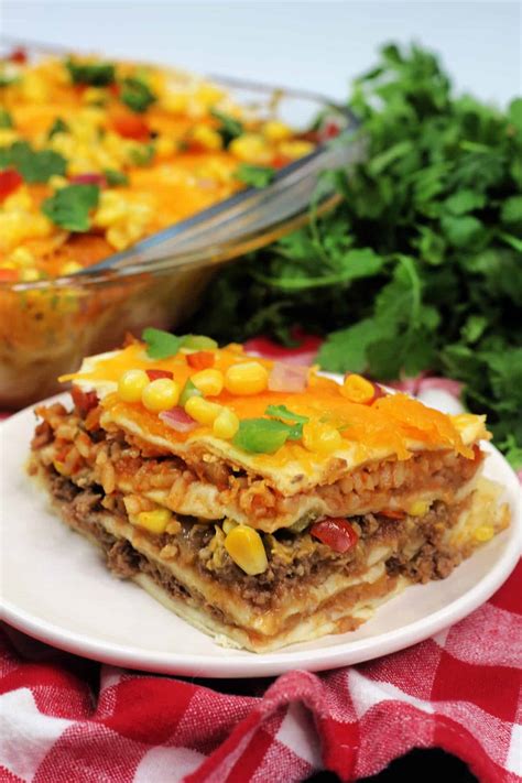 Layered Mexican Tortilla Casserole - Sweet Pea's Kitchen