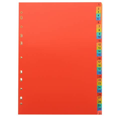 Binder Dividers 1 Set A4 Binder Divider File Divider Subject Divider ...