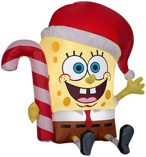 Buy Gemmy Christmas Airblown Inflatable Spongebob w/Candy Cane ...