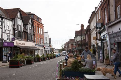 Views of the High Street in St Albans, Hertfordshire in the UK ...