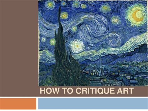 How to Formally Critique Art