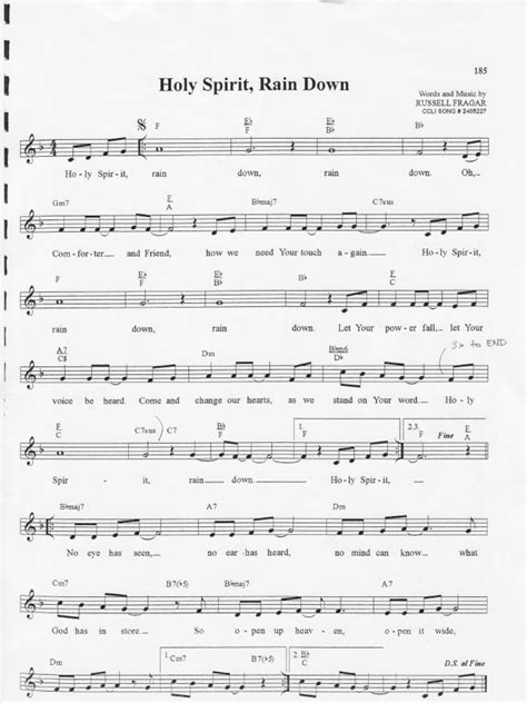 Holy Spirit Rain Down Chords | PDF | Theology