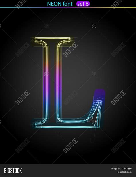 Neon Letter L Vector & Photo (Free Trial) | Bigstock