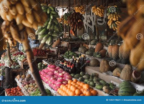 Asian Market, Exotic Fruits Stock Image - Image of sale, dragon: 145119631