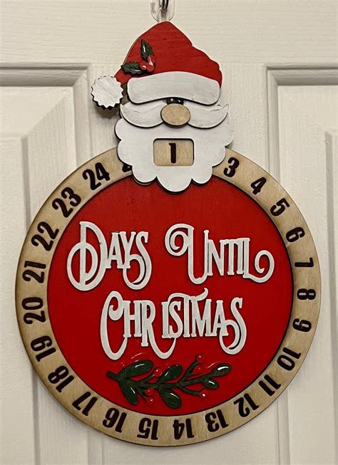 Santa Countdown Clock - Etsy