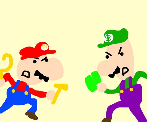 Communist Mario vs Capitalist Luigi - Drawception