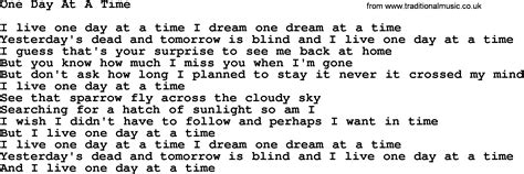 Willie Nelson song: One Day At A Time, lyrics