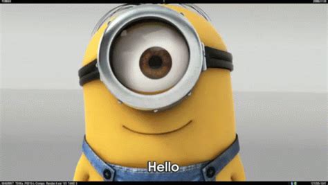 Hello :* GIF - Minions Hello Screen - Discover & Share GIFs