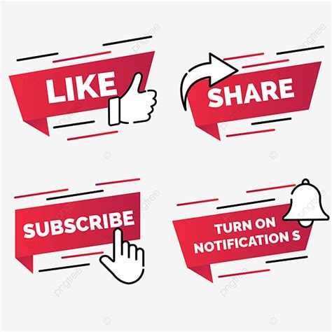 Youtube Subscribe Button Clipart Hd PNG, Like Share Subscribe Button ...