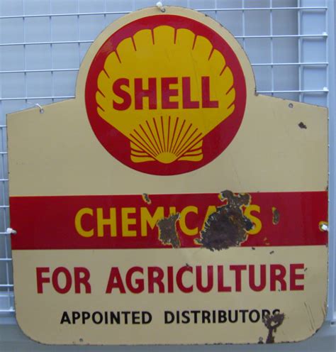 Collecting 20thc Rural Culture: Shell Chemicals, enamelled sign, 1960s