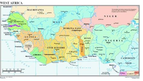 Map of West Africa showing the West African coast | Download Scientific ...