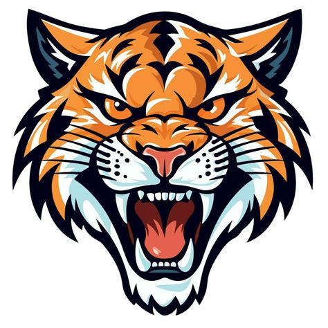 Majestic wildcat mascot logo vector illustration with isolated ...