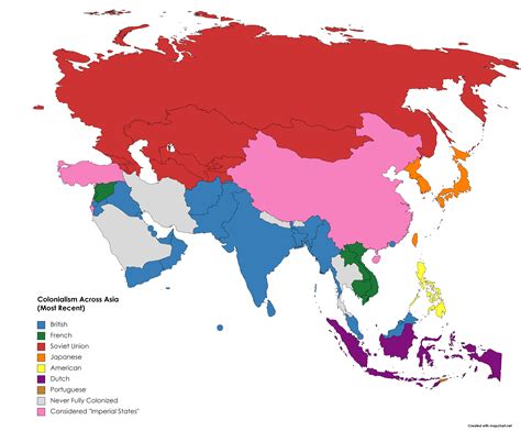 Colonialism Across Asia (By Most Recent) : r/MapPorn