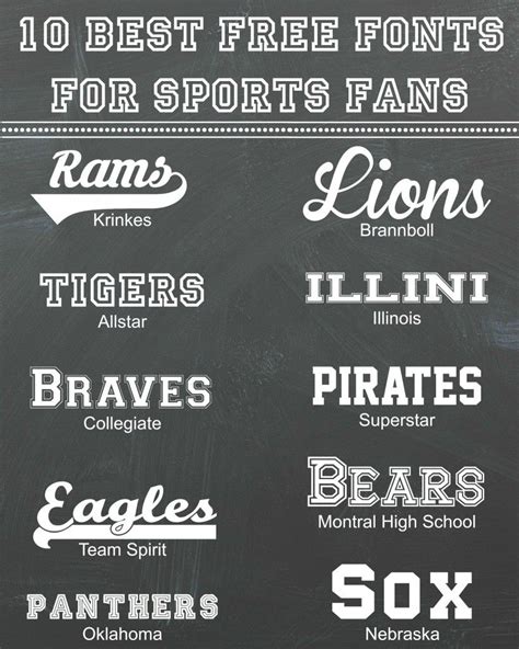 10 Best Free Fonts for Sports Fans - Rosewood and Grace | Sports fonts ...