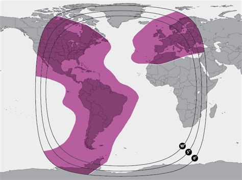 Coverage maps SES-6 -40.5 West, Coverage Maps - Satellite SES-6, the ...