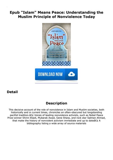 Epub Islam Means Peace: Understanding the Muslim Principle of ...