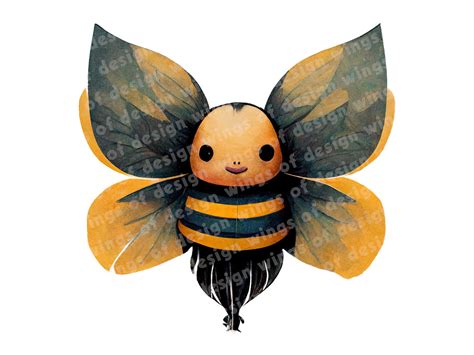 Cute Bumble Bee Clipart PNG – MasterBundles