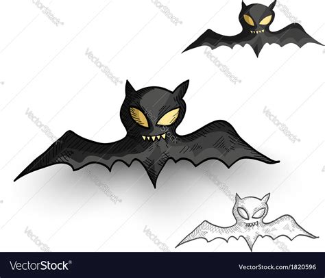 Halloween vampire bats isolated Royalty Free Vector Image